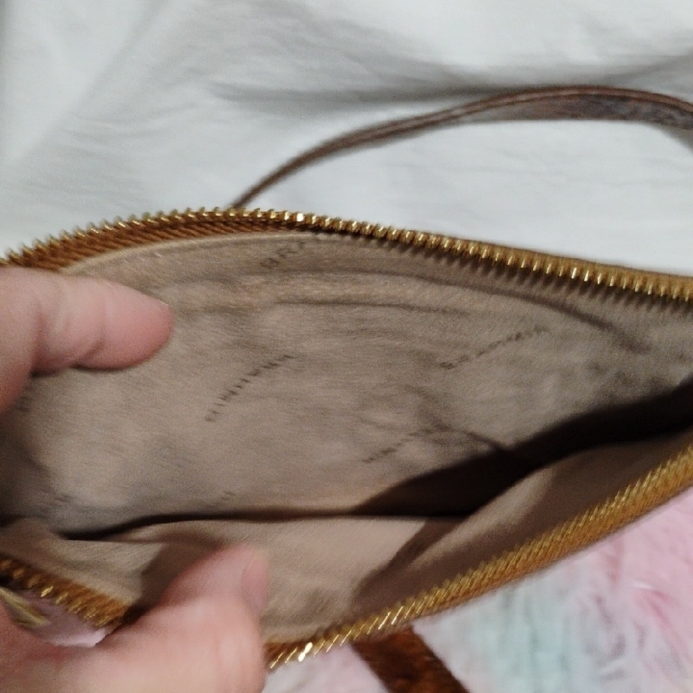 SALE! Auth Brahmin Melbourne Athena Pecan Crocodile Embossed Tote W Attached Bag - Picture 7 of 15